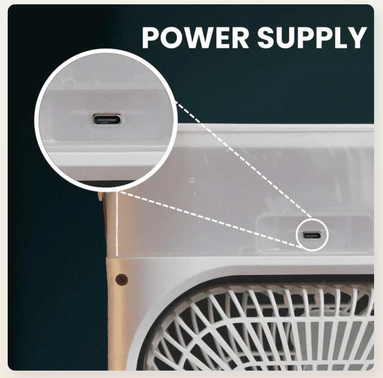 BRIZAR® -Ventilator Portabil cu Pulverizare de Apă și Umidificator | 3 în 1